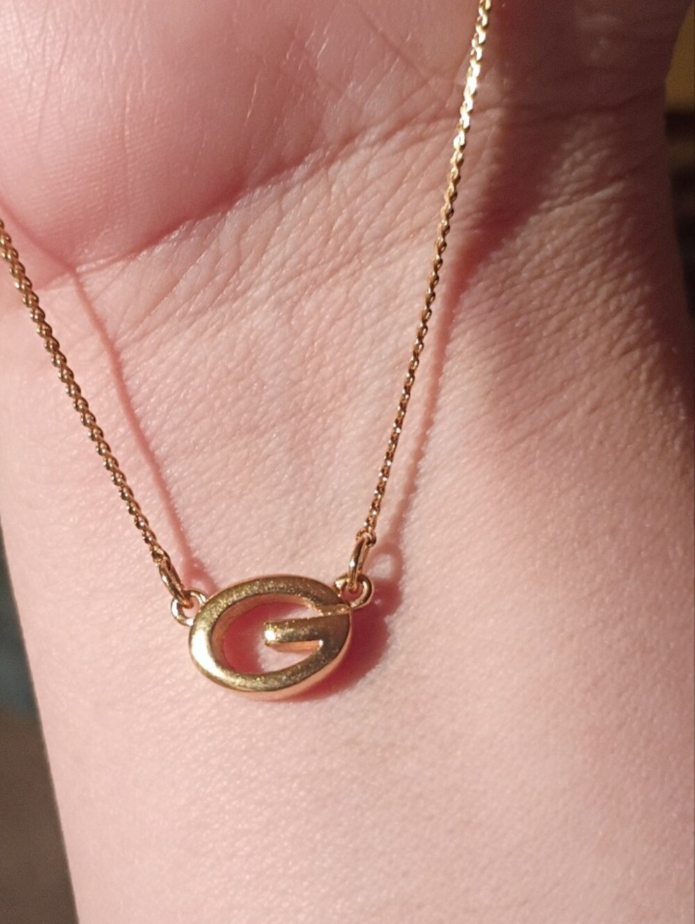 Vintage Givenchy Necklace Logo Gold 15.5"